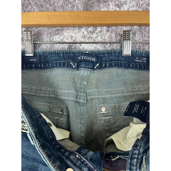 Vigoss Jeans Womens S2 L25 (28 x 25) Capri Heritage Fit Vintage Y2k 90s Western - Picture 11 of 14